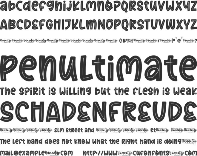 Biscuit Limes Personal Use font preview