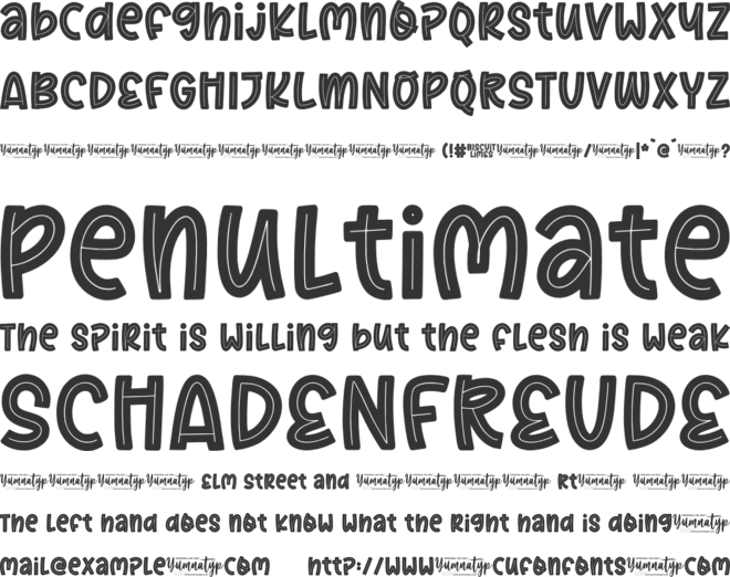 Biscuit Limes Personal Use font preview