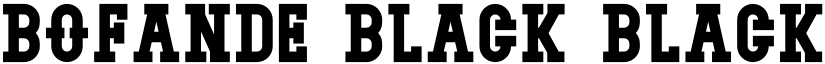 Bofande Black Black font