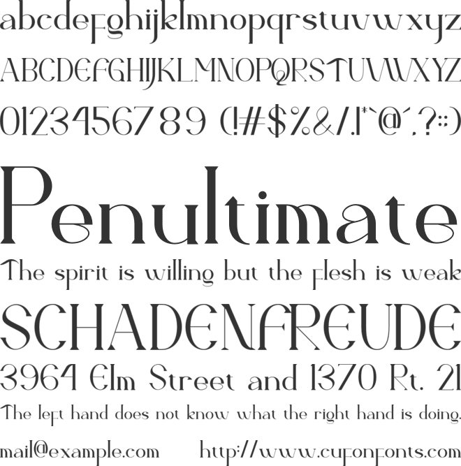 Ballein font preview