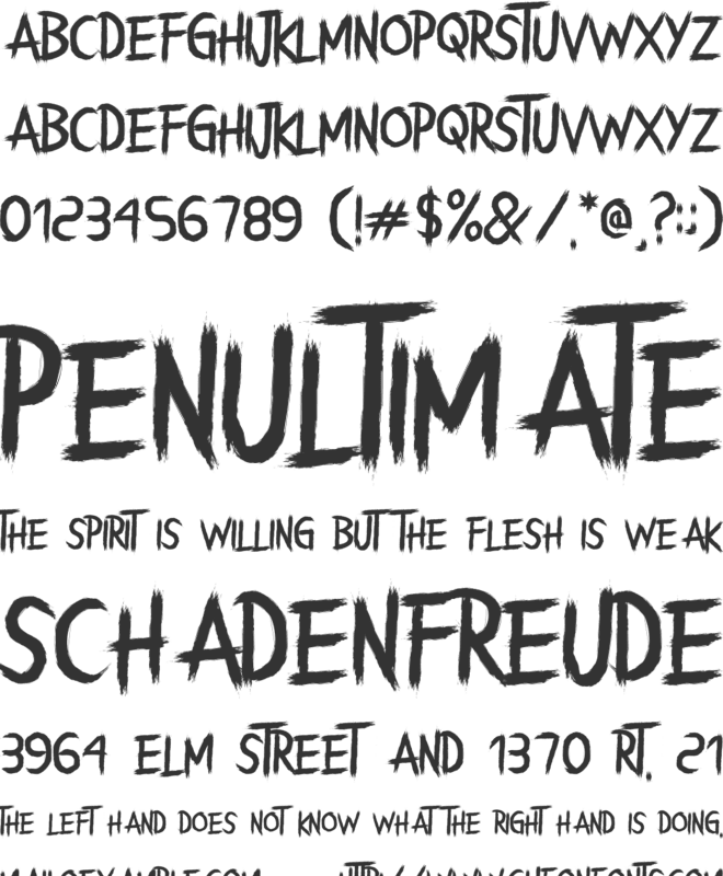 Milonet font preview