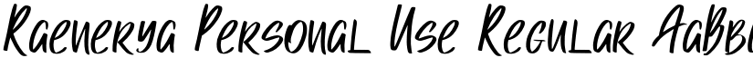 Raenerya Personal Use Regular font