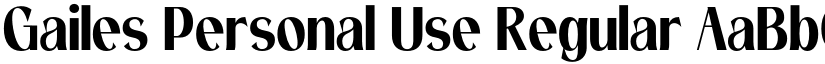 Gailes Personal Use Regular font