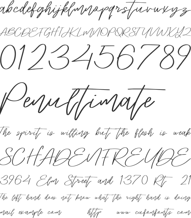 Melawi Personal Use font preview