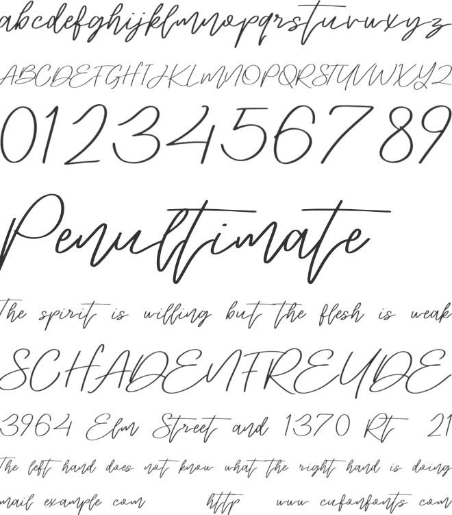 Melawi Personal Use font preview