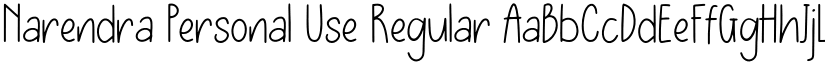 Narendra Personal Use font download