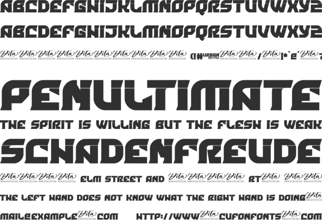 Urban Blocking Display Personal Use font preview