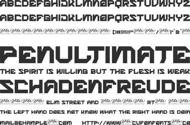 Machine Ground Display Personal Use font preview