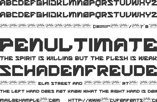 Machine Ground Display Personal Use font preview