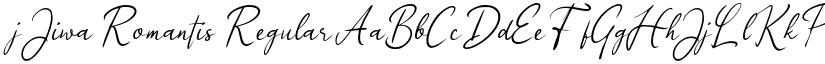 j Jiwa Romantis Regular font