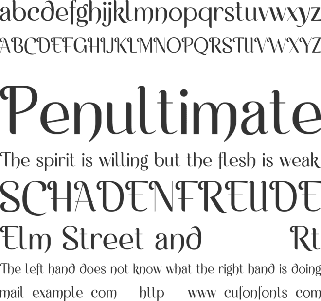 Calvoline font preview