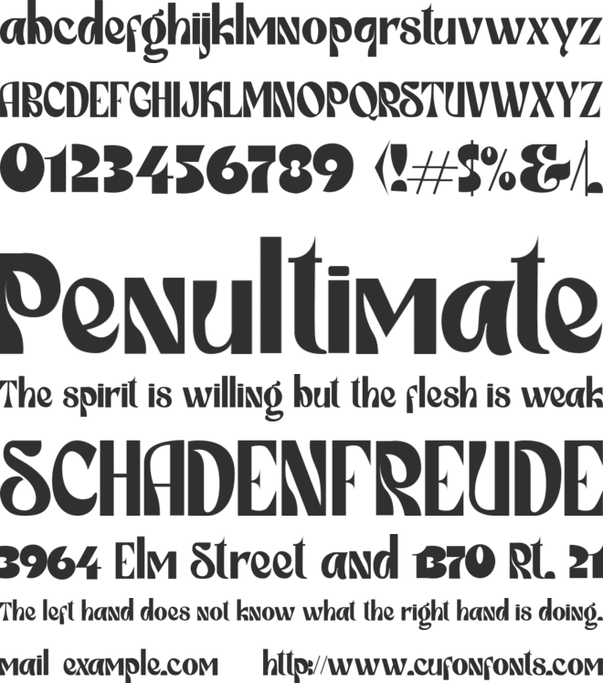 Narnia font preview