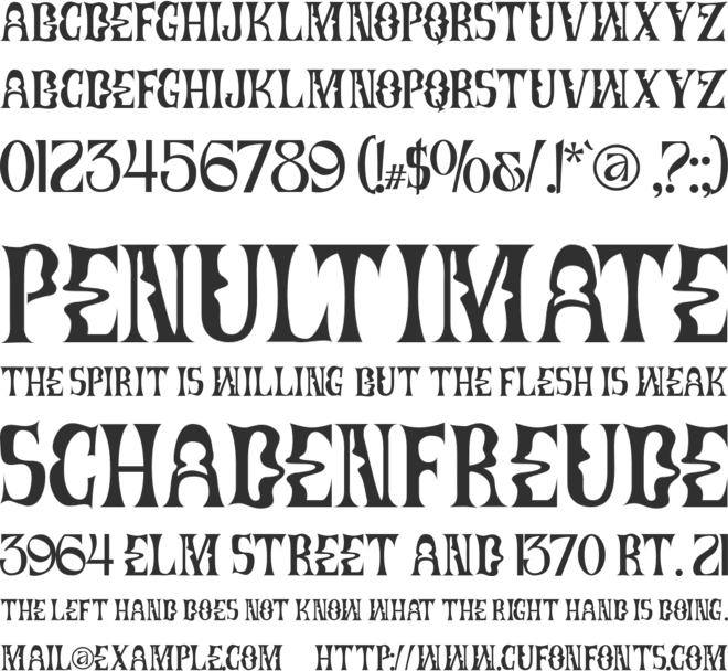 Beluno font preview