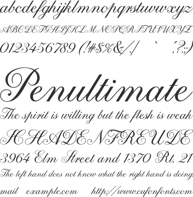 LT Perfume font preview