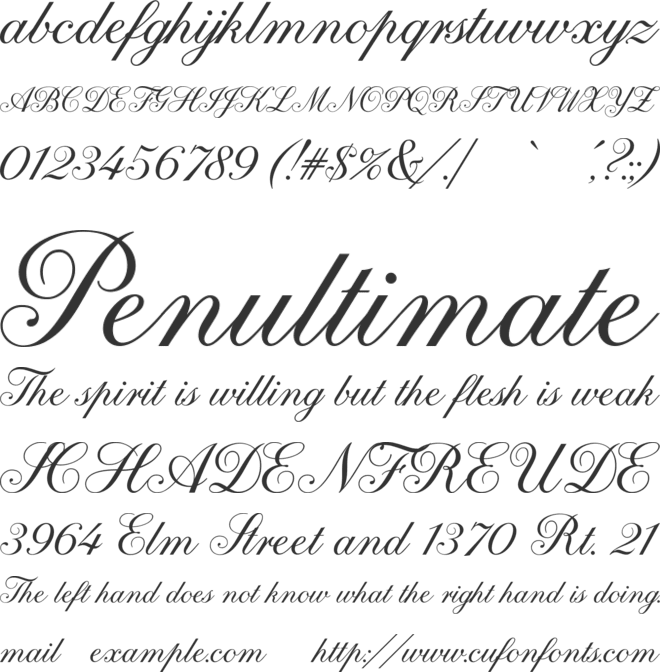 LT Perfume font preview