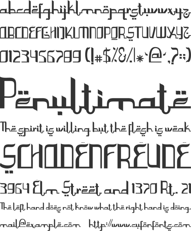 Asbatun font preview