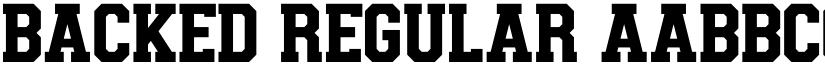 Backed Regular font