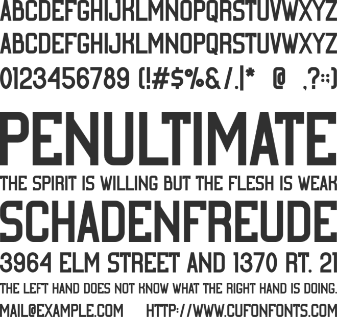 Roters font preview