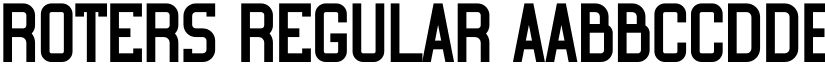 Roters Regular font