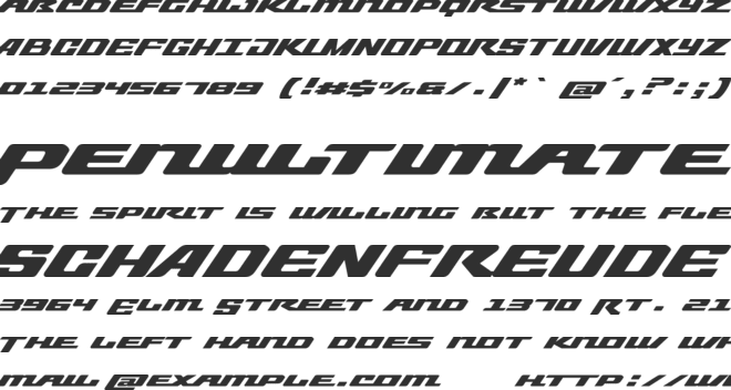 Straider font preview