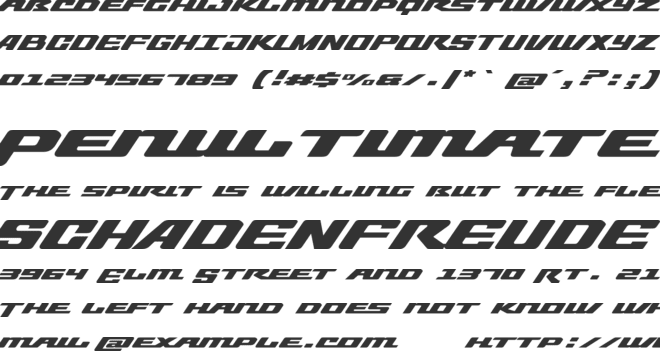 Straider font preview