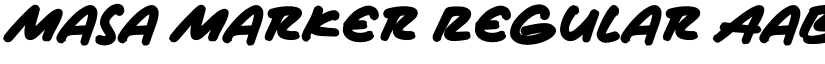 Masa Marker Regular font