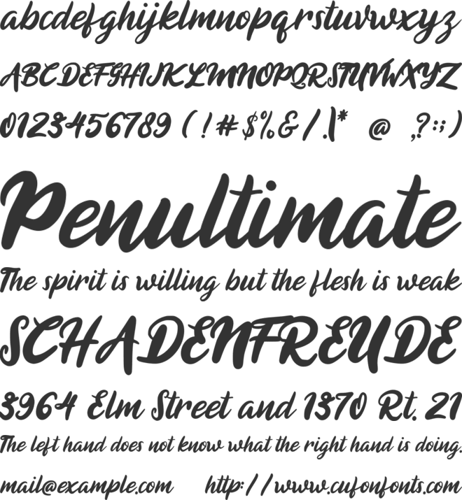 Himagine font preview