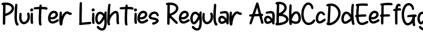Pluiter Lighties Regular font