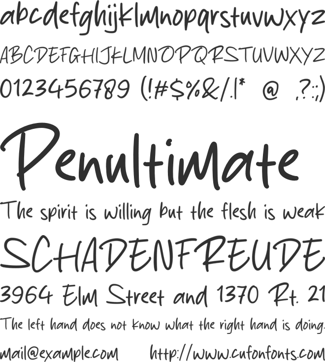 Melthin font preview