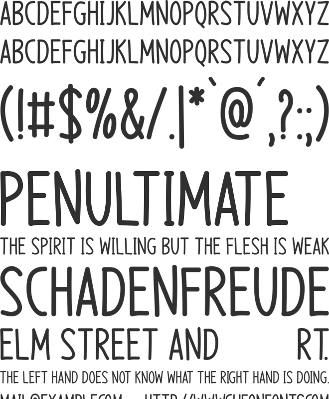 Long Wink font preview