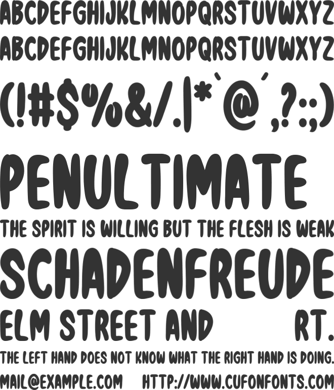 Good Wish font preview