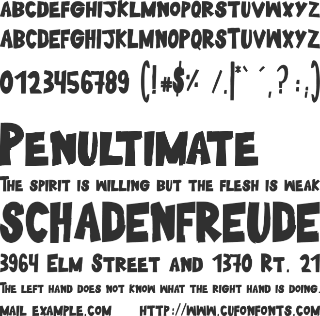 The Skateboarding font preview