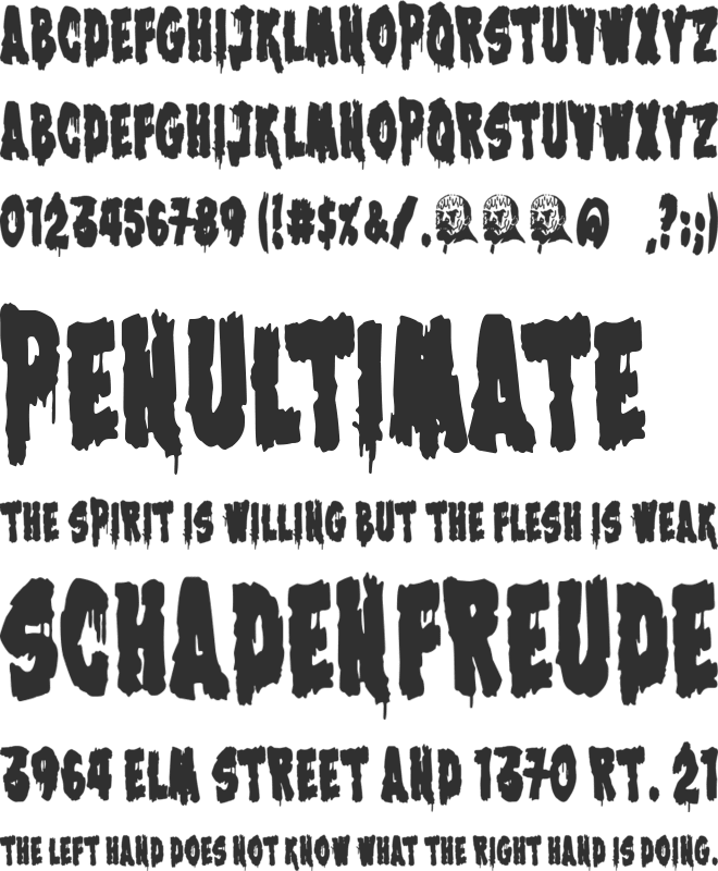 Lenin is a Zombie font preview