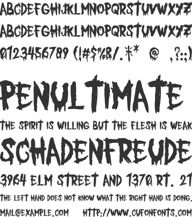 Dead City Club font preview
