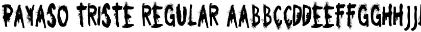 Payaso Triste Regular font
