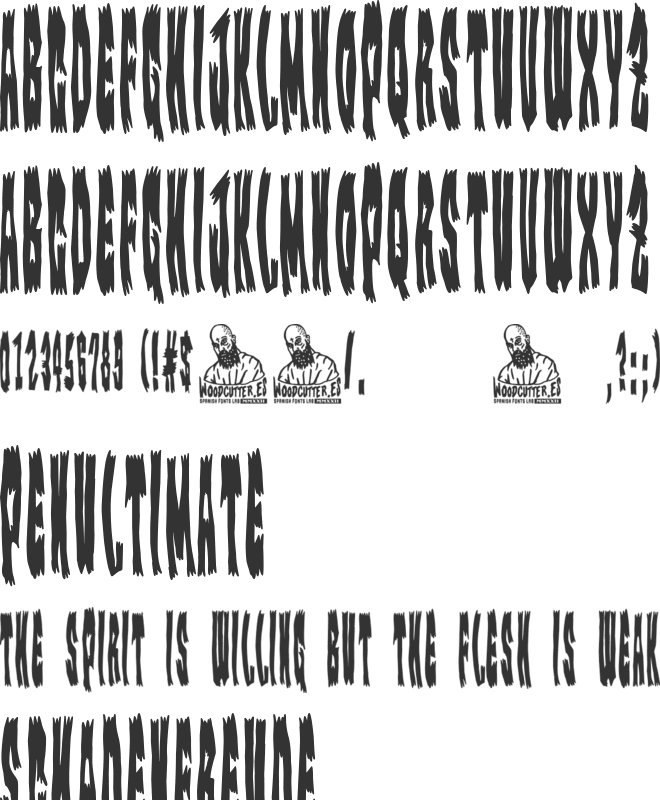 Monster of Trailer Park font preview