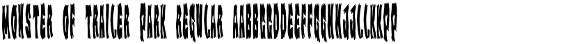 Monster of Trailer Park Regular font