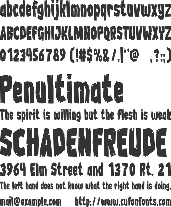 Wood-Chop font preview