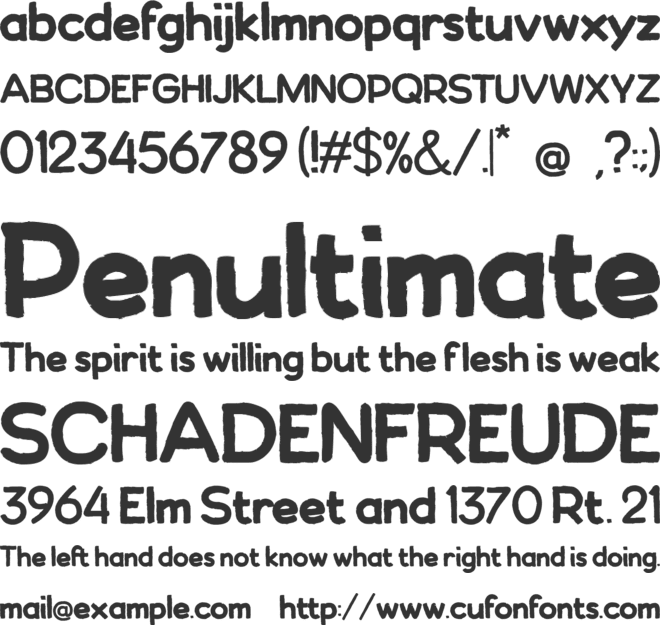 Chalkcoal font preview