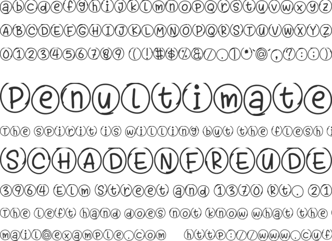 Bubble Dance Monogram font preview
