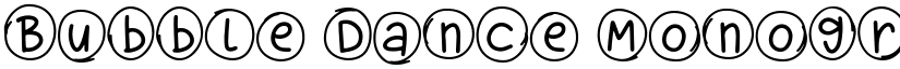 Bubble Dance Monogram Regular font
