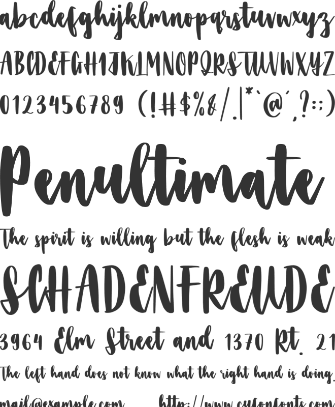 Anterja font preview