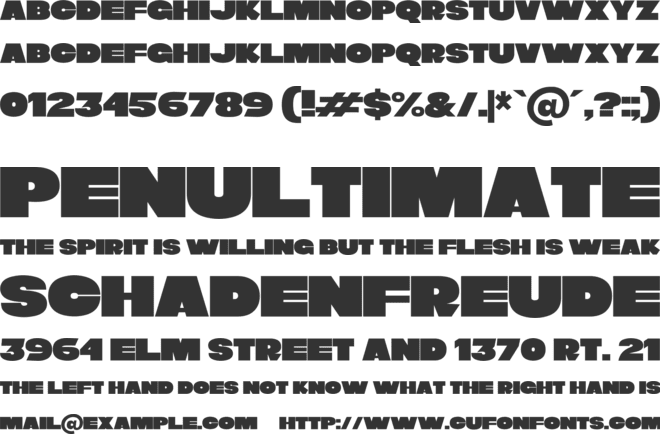 Returns font preview