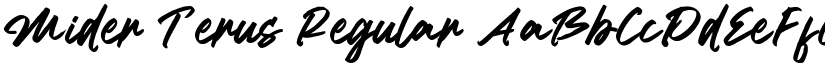 Mider Terus Regular font
