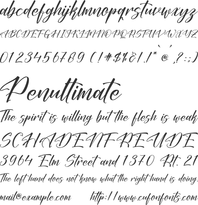 Gilmotha font preview