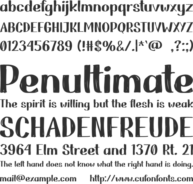 Old-Manuscript font preview