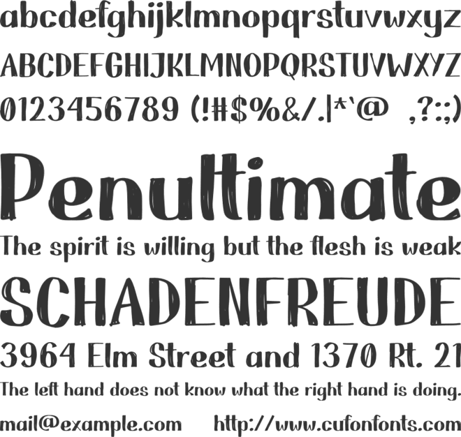 Old-Manuscript font preview