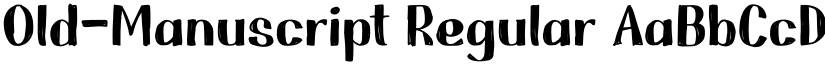 Old-Manuscript Regular font