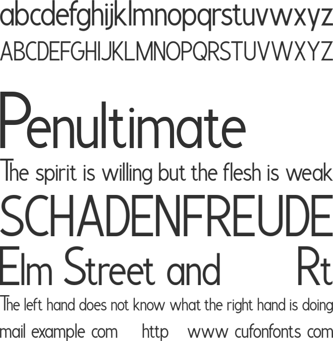 Velnica font preview