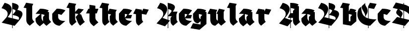 Blackther Regular font